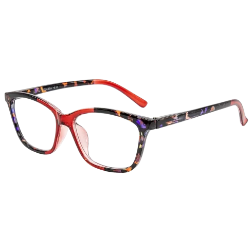 Brýle G128 červené plastové obroučky